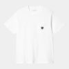 Women’s Pocket Heart T-Shirt | White / Black